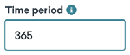 「365」が入力された期間フィールド。